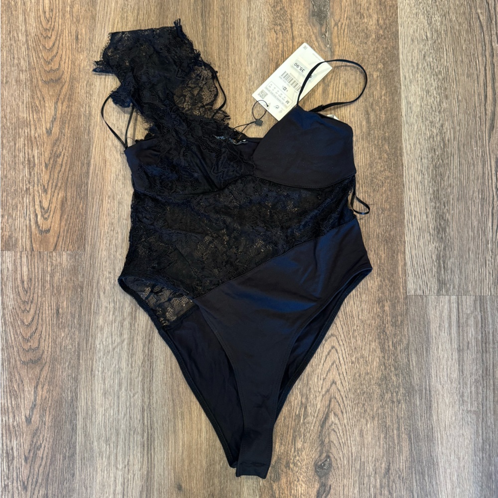 Zara Black Lace Bodysuit